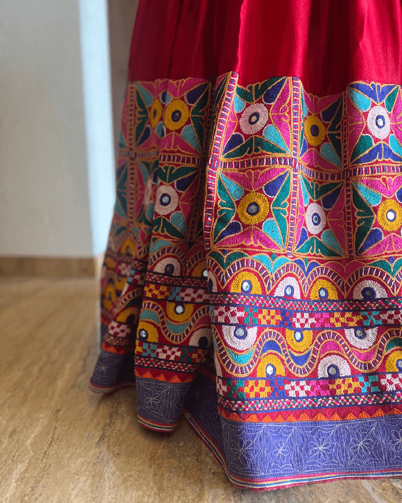 Kutchi Work Lahenga - Traditional Tales